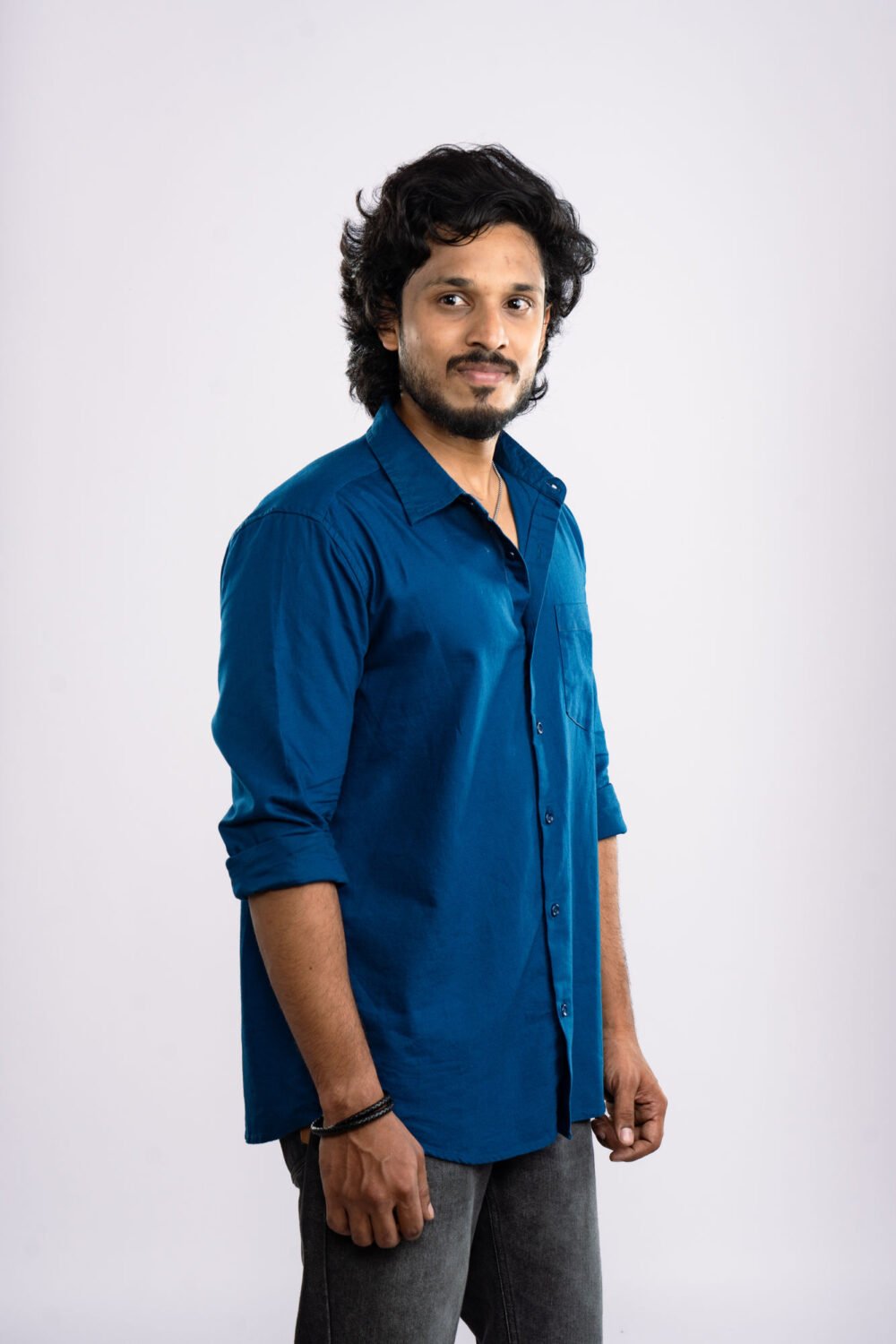 Alternative view of Signature Oxford Blue Shirt