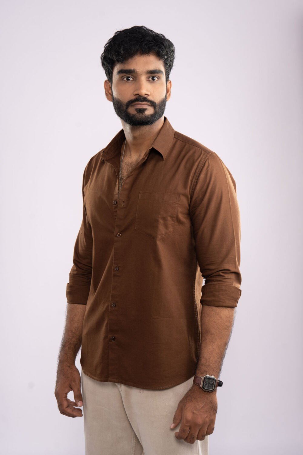 Signature Oxford Brown Shirt