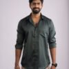 Emerald Green Satin Shirt