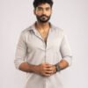 Silver Grey Satin Shirt
