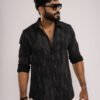 Midnight Black Textured Shirt