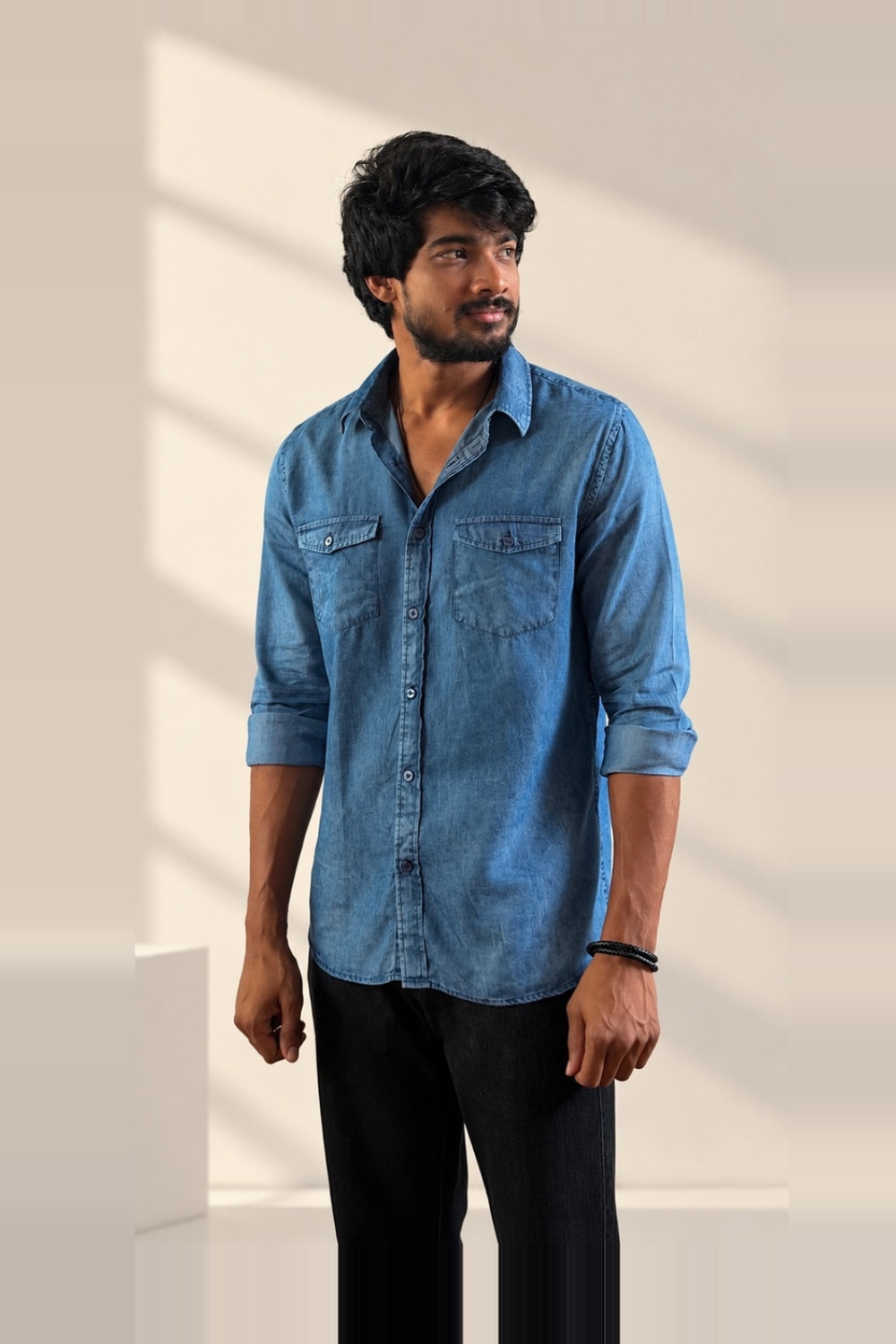 Alternative view of Steel Blue Denim Shirt
