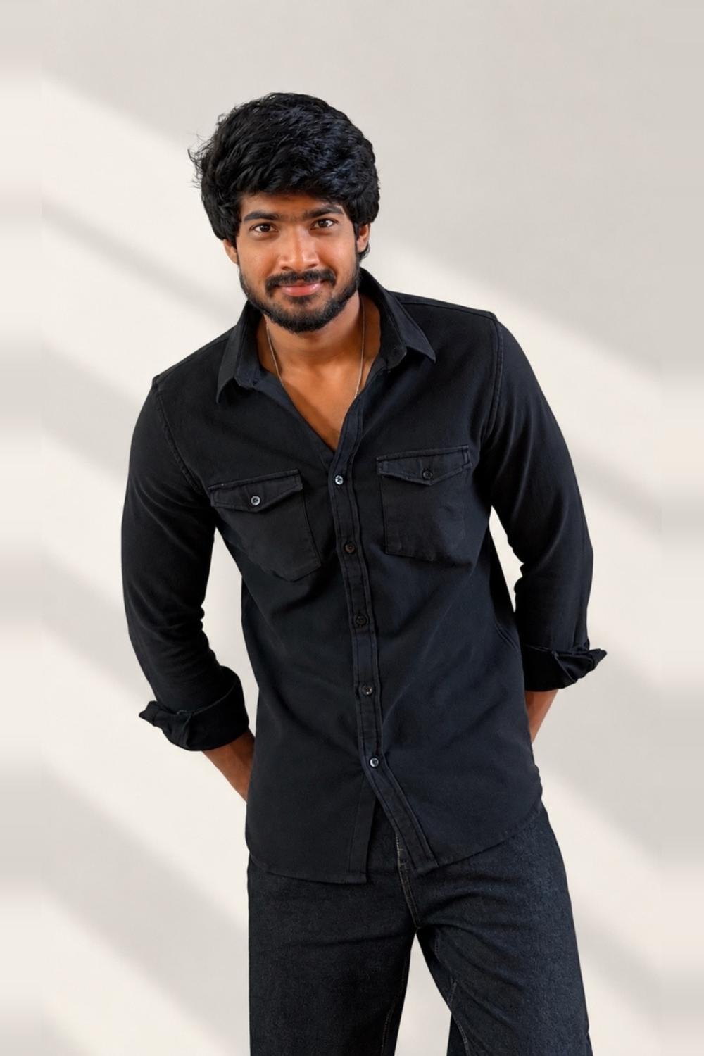 Carbon Black Denim Shirt