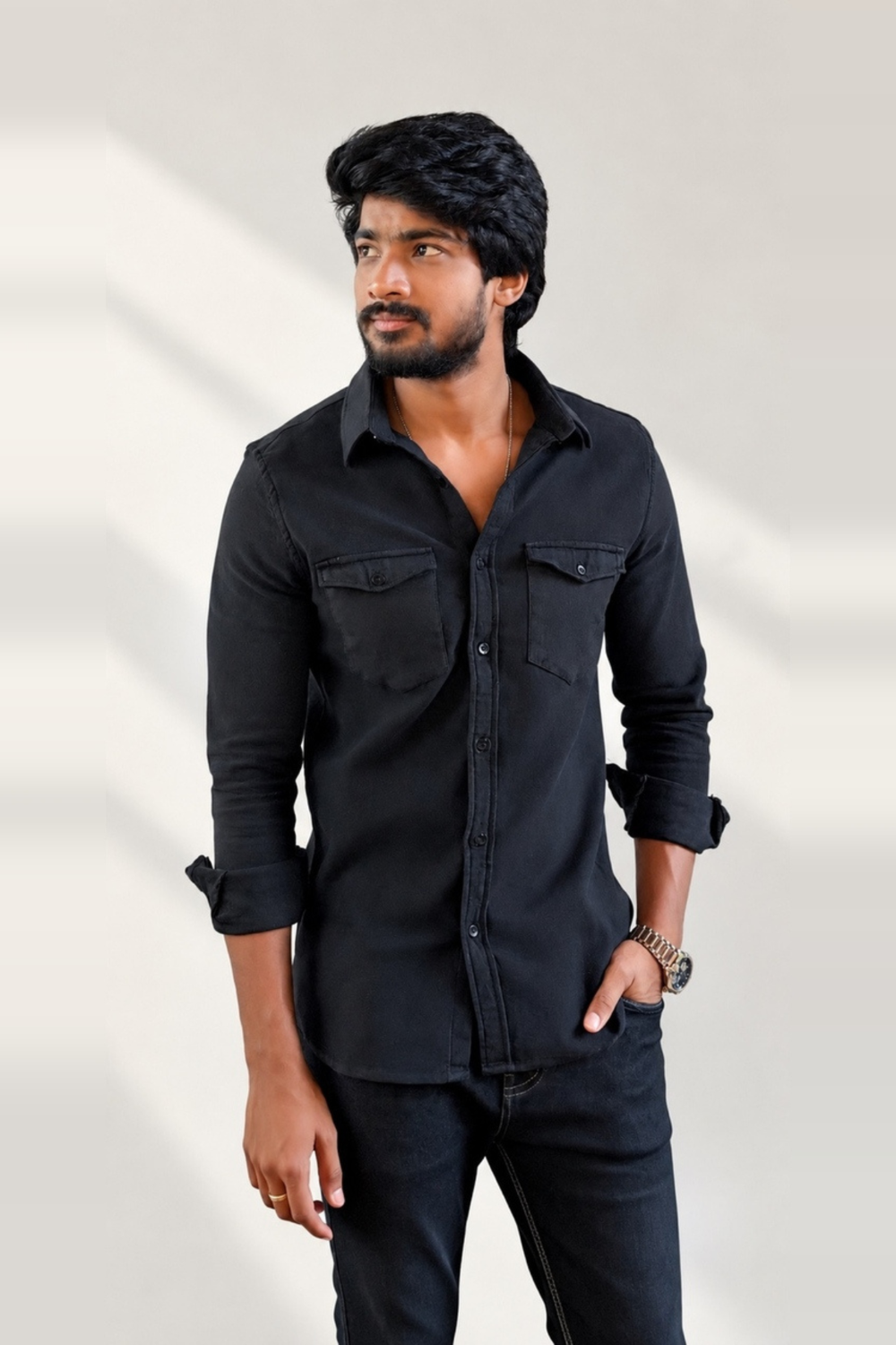 Alternative view of Carbon Black Denim Shirt