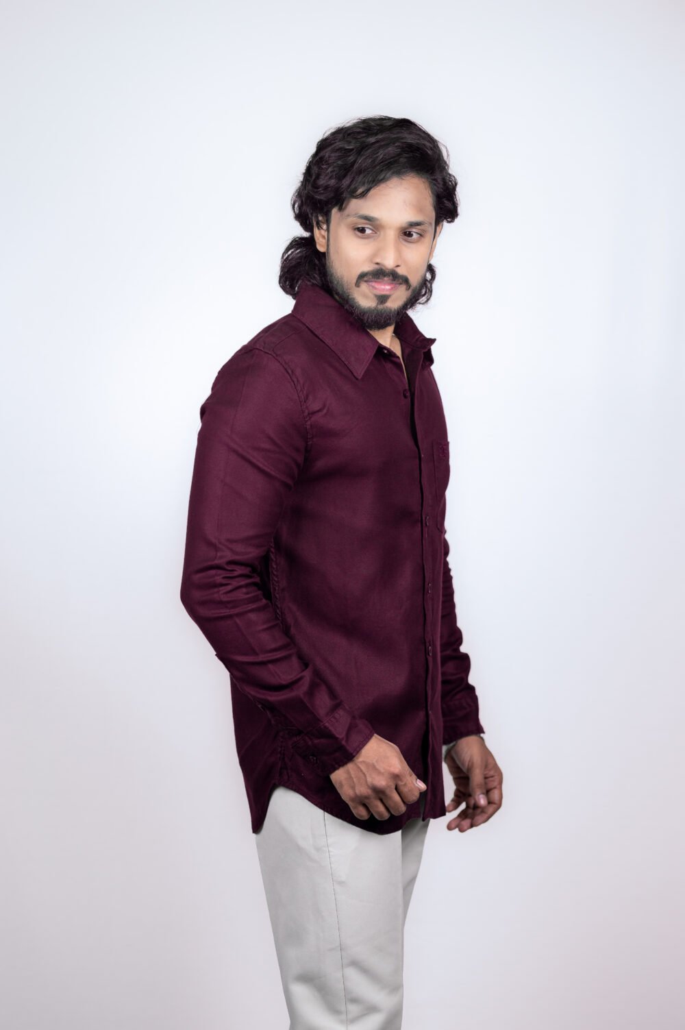 Alternative view of Twill Classics Burgundy Shirt