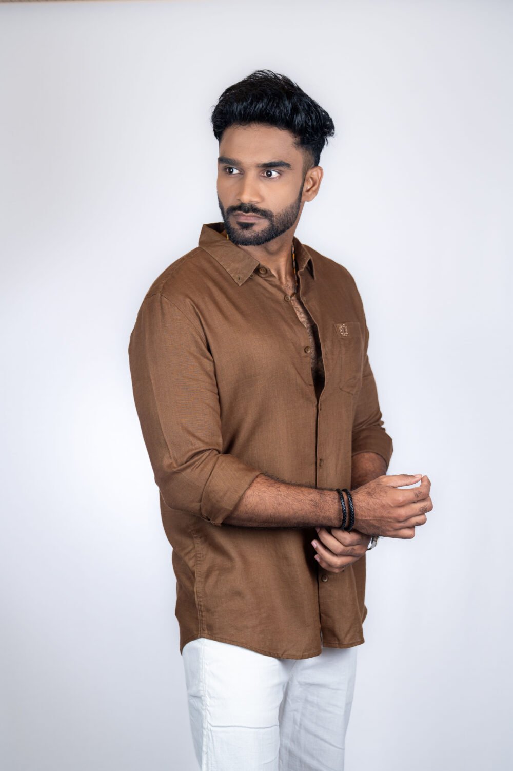 Alternative view of Linen Brown Shirt