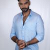 Linen Ice Blue Shirt